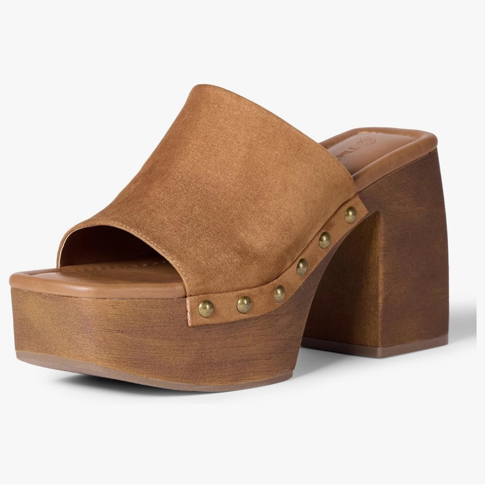 Chic Brown Platform Mules